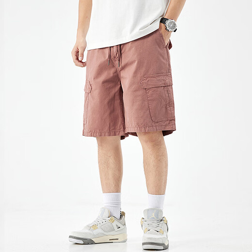 Mark Wafi Workswear Shorts décontractés pour hommes tendus de pantalon à la mode et pantalon American Retro Retro 5 points 1656 noir 31
