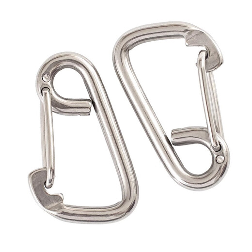 Tengnan 304 stainless steel simple spring buckle key buckle hook carabiner dog chain buckle hoist buckle safety buckle spring hanging buckle 6*60