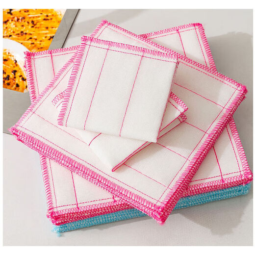 Aishiya 12-layer thickened pure cotton gauze dishcloth, non-stick oil rag, kitchen special water-absorbent dish towel, scouring pad for decontamination, 30 pieces, eight-layer gauze 28*28cm large cloth