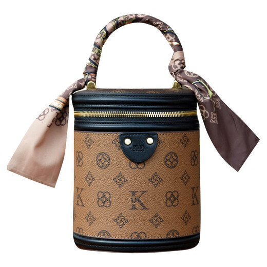 CALCULAT/KEEN Women's Bag Women's Bag 2025 Spring and Summer New Cylinder Bag Genuine Leather Bucket Bucket Bucket One Shoulder Side Span Bag Women's Large Bucket Bucket 18 High