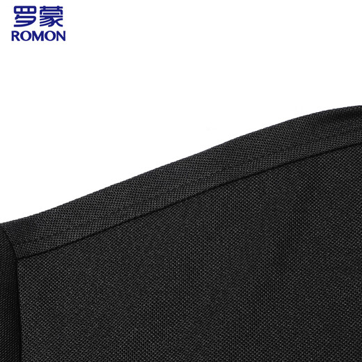 ROMON long-sleeved T-shirt men's POLO lapel solid color top bottoming shirt business casual inner wear for men black XL