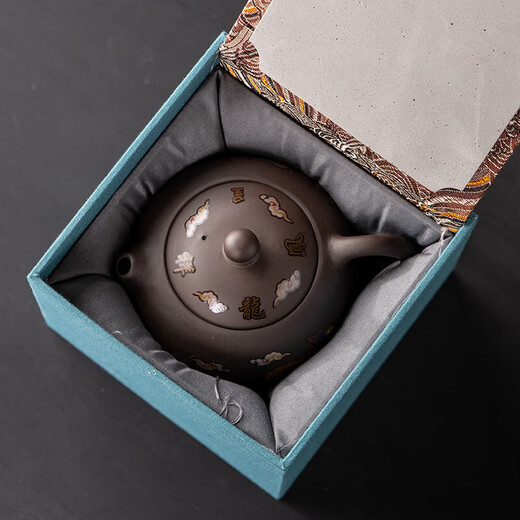 Yunhua Color Changing Fengming Xishi Pot Dragon and Phoenix Chengxiang Tea Cup Good-looking Semi-Handmade Broken Water Teapot Company Accompanying Purple Clay Color Changing Fengming Pot+Dragon Cup+Phoenix Cup