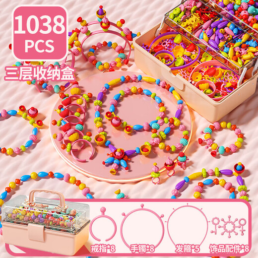 Riz de sucre, en constante évolution, éclaté, perles, perles, jouets, maison de jeu, filles bracelets de bricolage faits à la main, enfants de 3 à 6 ans