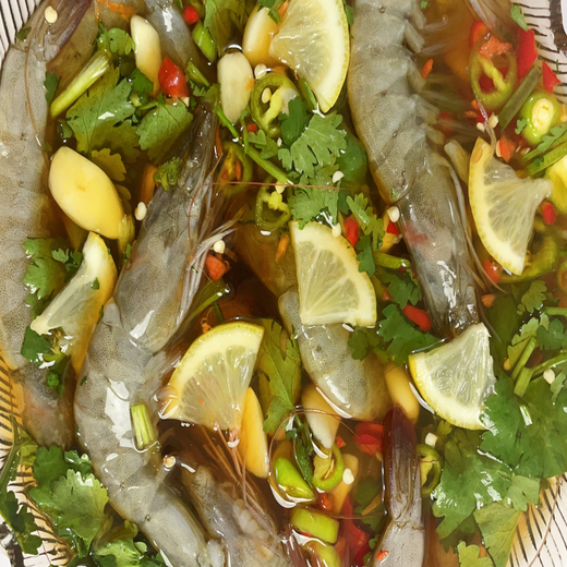 Ready-to-eat Lemon Shrimp Raw Choked Shrimp Barrel Chaoshan Raw Pickled Sea Shrimp Live Shrimp Making Internet Celebrity Snacks Prawn Juice Best Seller Lemon Raw Choked Shrimp 500g