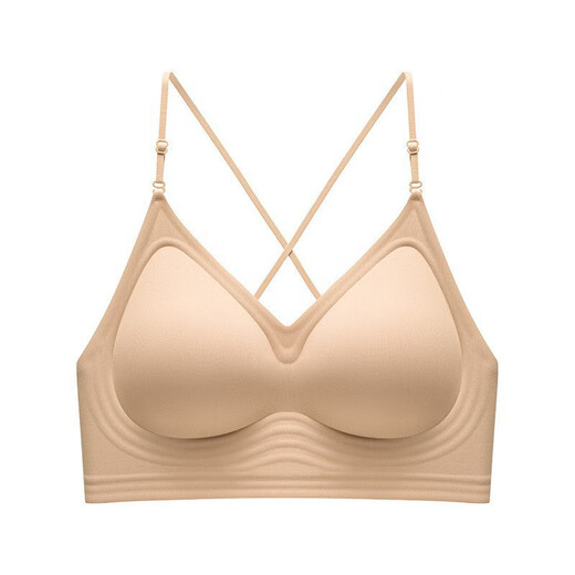 Fundación líquida de sujetador de cuello Qbily, bella espalda invisible e impermeable sospeche de tirantes de hombro delgado para mujeres, correa de hombro delgada de cuello lencería [color de la piel] 36/80ABC