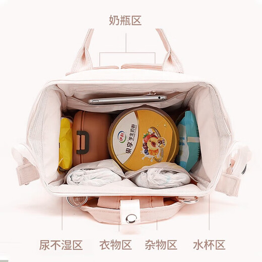 Bonaling Mama -Baby -Ausflug 2025 Rucksack und Milchbag Multifunktionaler Großkapazität Mode Mama Baby Rucksack Mamme Tasche [Blau]