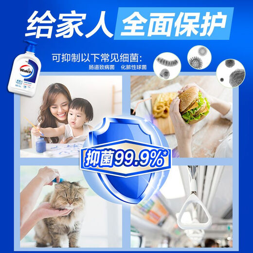 Walch/Walsh Walch Hand Sanitizer Healthy Antifungal Silk Protein Household Moisturizing Children 525ml Bottled Clear 2 Bottles Total 1049ml + Tea Fresh 2 Tablets