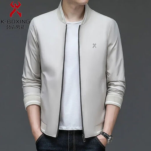 Jinba Men's Clothing Brand New Jacket Men's Jacket Top Spring and Autumn Style Versatile Business Casual Jacket Black M170/88A Navy Blue M (170) 88A