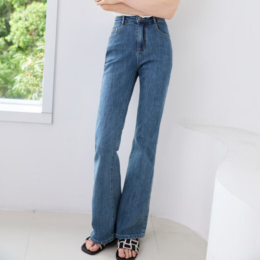 Baitu Betu Women's Clothing 2025 Summer NUEVO Jeans Jeans vaso de vaso Campaña Pantalones de algodón de algodón
