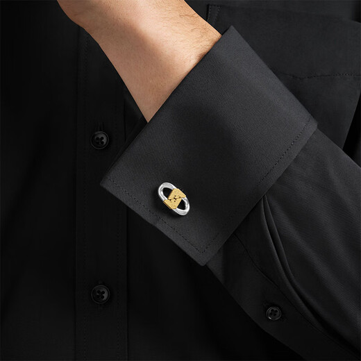 
EMPORIO ARMANI/Armani official flagship [gift] New men's eagle logo buckle rod clasp cufflink 2025 summer EGS3184040-Silver/Gold