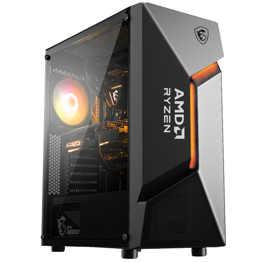 MSI Family Bucket AMD Ryzen 9700X/5060 Game Console Computer Desktop Assembly Computer Host DIY Complete Machine Air Duct Cooling Chassis Configuration One 9700X/16G/500G