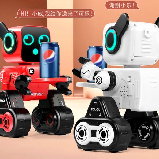 Xiaomi Youpin Robot Children's Toys Girls and Boys Intelligent Dialogue Early Church Dance Electric Remote Control Robot Interaction K10 Red Deluxe Version APP Control Deluxe Three Battery Version