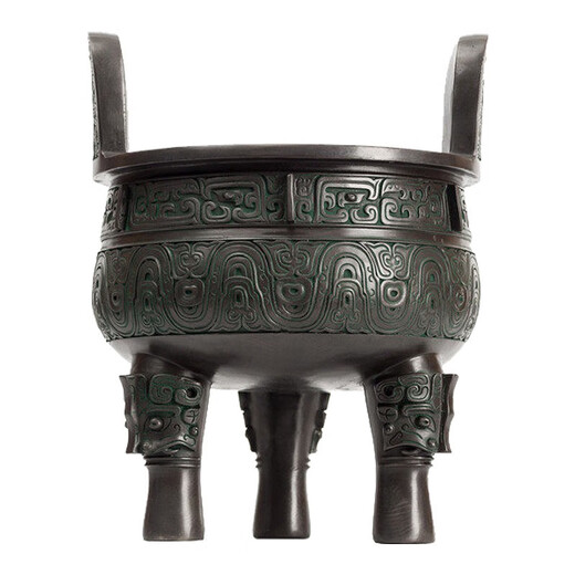 Thianle Bronze Tripod Ornements Antique Bronze Ware Dingsheng Qianqiu Handicraft Keding Office Bureau Entrée Cabinet à vin Décoration de bureau 60 cm de haut