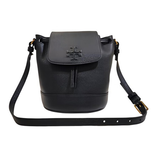 Tory Burch Tang Liboqi Logo Couleur de couleur Souleur en cuir sac à dos Femme Femme Black Basic Basic Package (sac à poussière)
