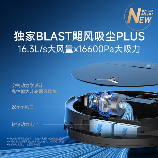 MDNG Robot de balayage intelligent pour toute la maison de qualité allemande, balayage et nettoyage entièrement automatiques, balayage, aspiration et nettoyage tout-en-un, robot de lavage et de balayage des sols trois en un, balayage actif, alimentation en eau et drainage automatiques, version X9PRO