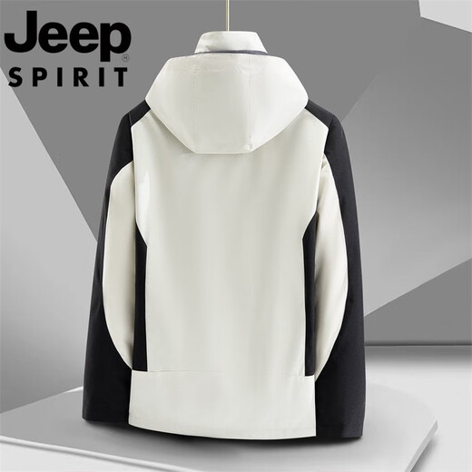 Jeep (JEEP) couple jacket jacket for men and women outdoor three-in-one autumn and winter plus velvet waterproof detachable mountaineering suit purple and white women 9889 M