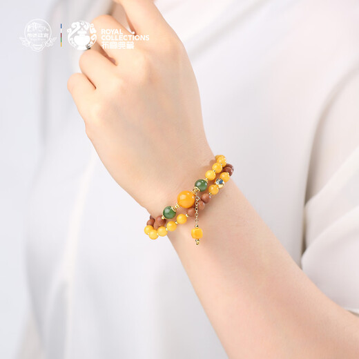 Potala Palace Beeswax Laoshantan Multi-circle Bracelet 925 Silver Jasper Wooden Toy Transfer Bead Bracelet Birthday Gift for Men and Women