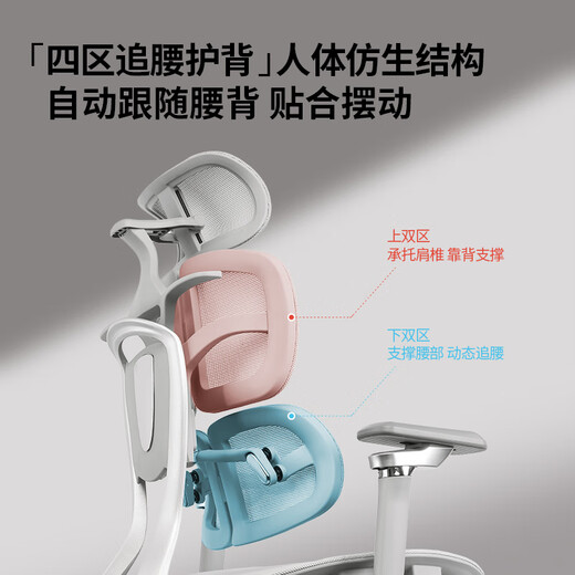 歌德利（Gedeli）人体工学椅电脑椅电竞办公椅J2补贴立减15 【分离式环绕追腰追背】曜黑(8D7 高承重五爪_旋转 升降扶手