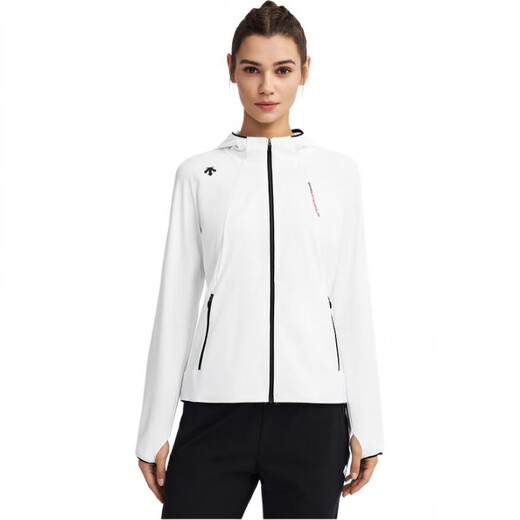 迪桑特（DESCENTE）WOMENSRUNNING系列吸湿排汗UPF100+防晒针织长袖夹克女款 NV-Salute S