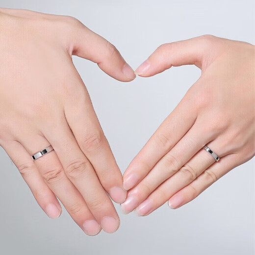 Fako platinum couple ring female pt950 platinum ring knot proposal ring Valentine's Day gift for girlfriend platinum model round single ring order notes