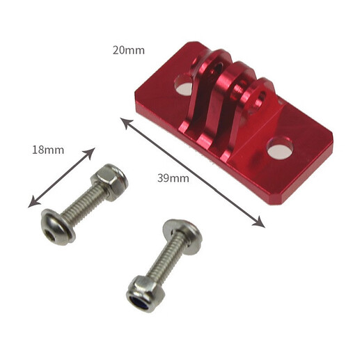 Huanghan Selfie Casque Punching Fixing Base Adapter Bracket GoPro1098 Skydiving Insta360 Aluminium Alloy Red