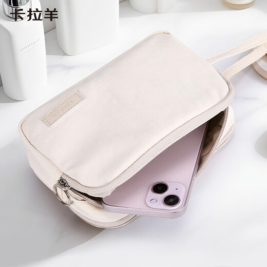Kara Sheep Travel Make -up -Tasche tragbare multifunktionale Aufbewahrungstasche Frauen großer Kapazitätsgeschäft Spritzer Waschbeutel Hafer Asche 1l