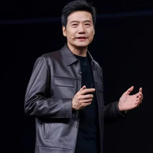 Fan Zheyin's high-quality Lei Jun's same style CEO leather jacket men's spring and autumn simulated leather business lapel motorcycle leather black Lei Jun L (165)