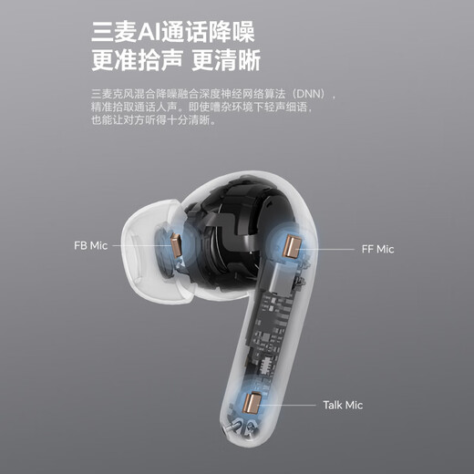 Honor Earbuds 4i Bluetooth headset, Honor headset, call noise reduction, long battery life, same model as Huawei FreeBuds 6i, compatible with Honor Huawei mobile phones, titanium silver