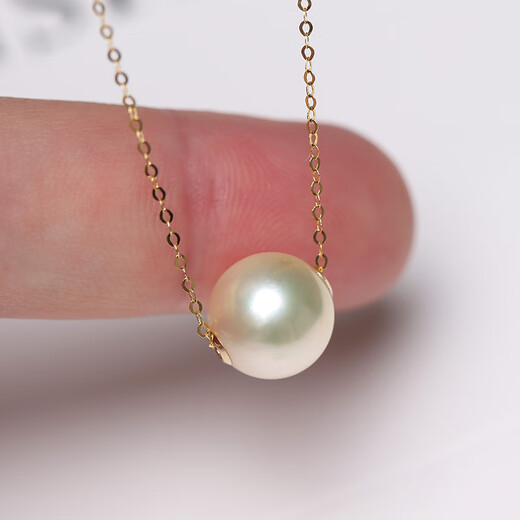 Yingxin Australian South Sea Seawater Pearl Necklace Champagne Feather King Color Pendant Perfect Round Flawless Mirror Light 4045CM Adjustable 10-11mm