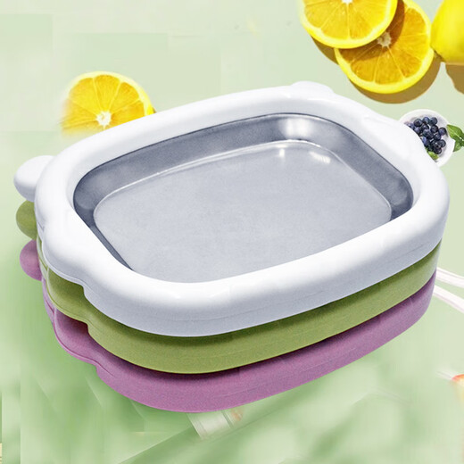 Frying ice machine Fried yogurt machine Household small ice cream machine Mini stainless steel for children's summer vacation cooling without plug-in New Nezha Ivory White Stainless Steel 304