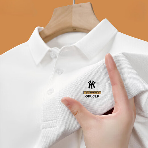 CZCM轻奢高档品牌短袖polo衫男士t恤宽松休闲有领商务上衣服夏季新款 Y1POLO衫-卡其 XL 135-150斤