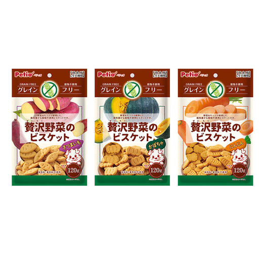 Petio日本Petio派地奥狗狗零食无谷蔬菜饼干红薯南瓜胡萝卜味训犬120g W13562红薯 120g 1包