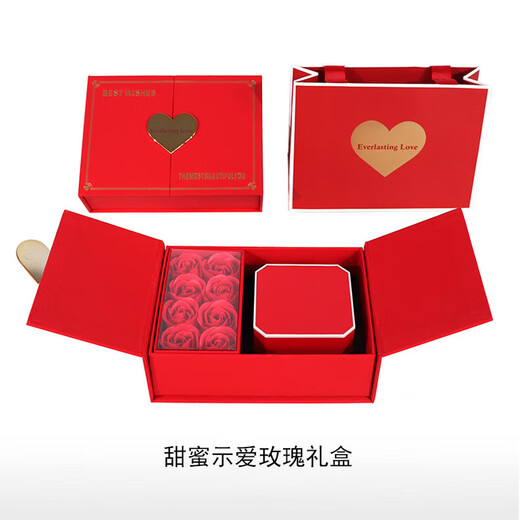 Broken Ice 999 Pure Silver Couple Rings Men's and Women's Sterling Silver Rings for Chinese Valentine's Day Official Anniversary Birthday Gift Broken Ice 999 Pure Silver-Paired Rings Gold Original Gift Box