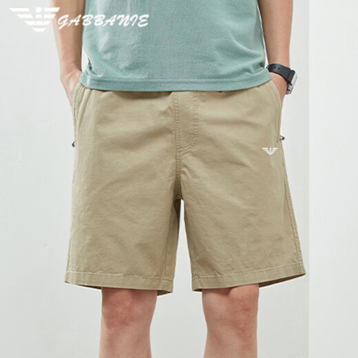 
FALAMONE Armani 2025 summer casual shorts men's youth Korean version pure cotton loose thin sports five-point pants trend D9224 dark blue 3XL