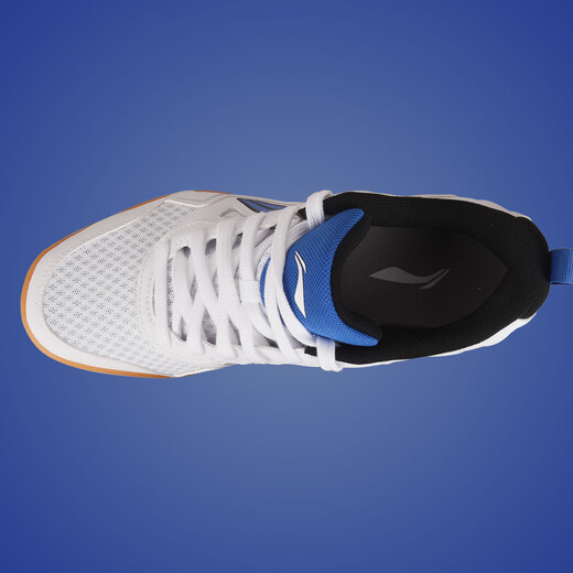 李宁（LI-NING）乒乓球鞋男女专用国家队训练款业牛筋底防滑运动鞋 白蓝42