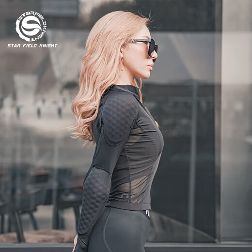 Star Knight Motorcycle Riding Suit Women's Summer Top Armor Mesh Breathable Slim Motorcycle Riding Suit SKJ825 SKJ-825 Women's Black Armor Suit S