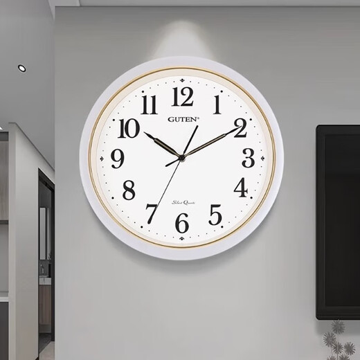 Guten groß 40 cm Wanduhr Stille Uhr GT3899-2 Perle White [40*40*5 cm]