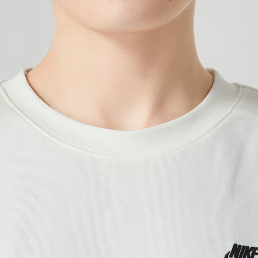 Nike (NIKE) sports suit sweatshirt men's 25 spring new fitness training pullover fashionable sweatpants trousers two-piece set FN3889-133/white+FN3802-010/black M