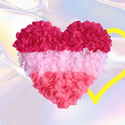 Simulierte Rosenblätter Hochzeit Hand verstreute Hochzeitsraum KTV Bar Bekenntnis Vorschlag Valentinstag Dekoration Dekoration Rose rot über [999 Stücke]