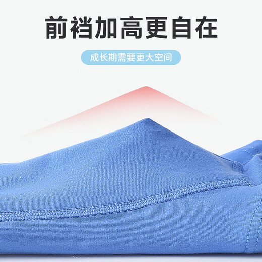 Langsha children's underwear boys' pure cotton 10A antibacterial grade A boxer briefs for middle and older children solid color development period boxer shorts