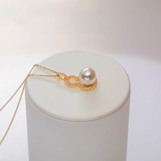 Dan Pei luxury high-end 925 silver seawater pearl pendant, single Akoya perfect round jewelry, light luxury gift to your family, seawater pearl pendant 8.5-9.0mm