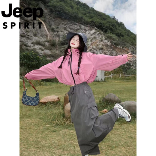 Jeep spirit jeep veste veste de femme en extérieur en extérieur en vrac décontracté randonnée veste touristique veste alpinale rose xl