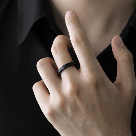 MHFDO old phoenix quality ceramic ring men's closed frosted index finger ring trendy self-discipline ring women's tail ring gift ring gift