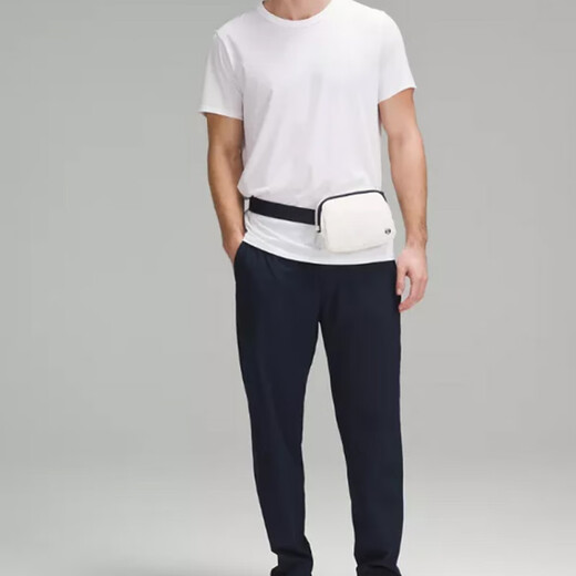 lululemon 1L solid color versatile zipper canvas bag one shoulder crossbody waist bag regular women's white white
