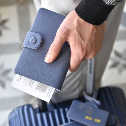 Couleur solide simple de Corée du Sud hommes et femmes voyage Clip de passeport en cuir Multi-fonction de cartes anti-vol Sac de rangement citron jaune citron
