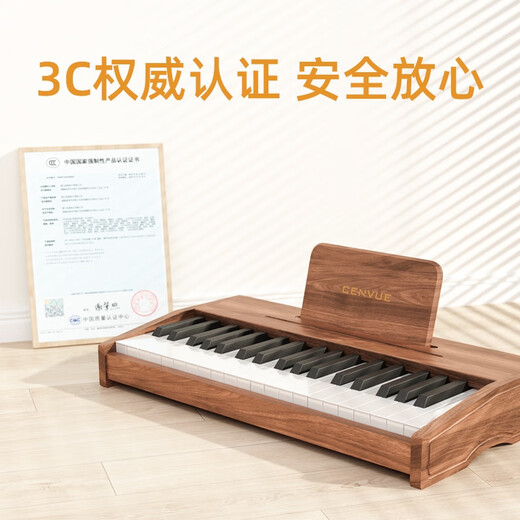CENVUE木质儿童小钢琴电子琴入门男女孩宝宝婴幼儿生日周岁音乐玩具礼物