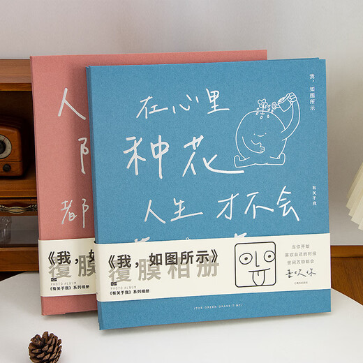 ZOCO相册收纳册火车票收纳册机票影集自粘式相册本覆膜毕业情侣家庭纪念册儿童宝宝成长影集相簿本收纳 轻盈绿【3-10寸50-400张照片】 【我，如图所示-系列相册】