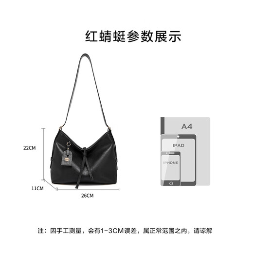 Rote Libellefly-Tasche Frauenbeutel 2025 Neues Cowhide One-Shoulder Crossbody-Tasche Handtasche Geschenk für Freundin Mutter Lehrer Tag Geschenk