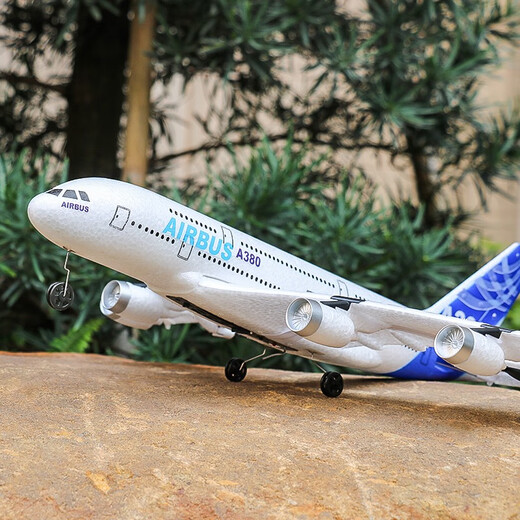 Dwi遥控飞机航模泡沫固定翼儿童空客a380滑翔机小学生玩具男孩无人机 炫酷灯光+操控版2通道塞斯纳战 官方标配