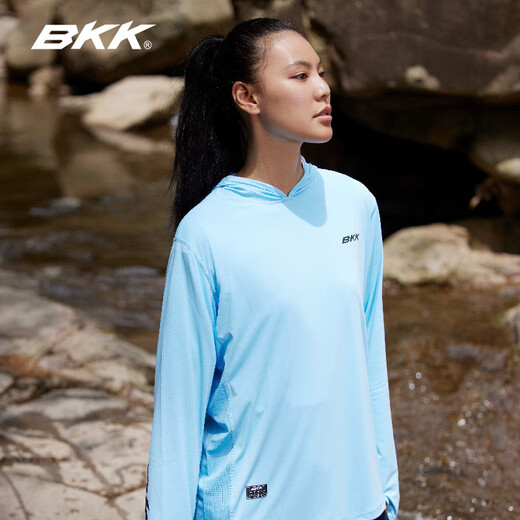 BKK sun protection sports hoodie outdoor casual fishing wear hooded long sleeves - spread S